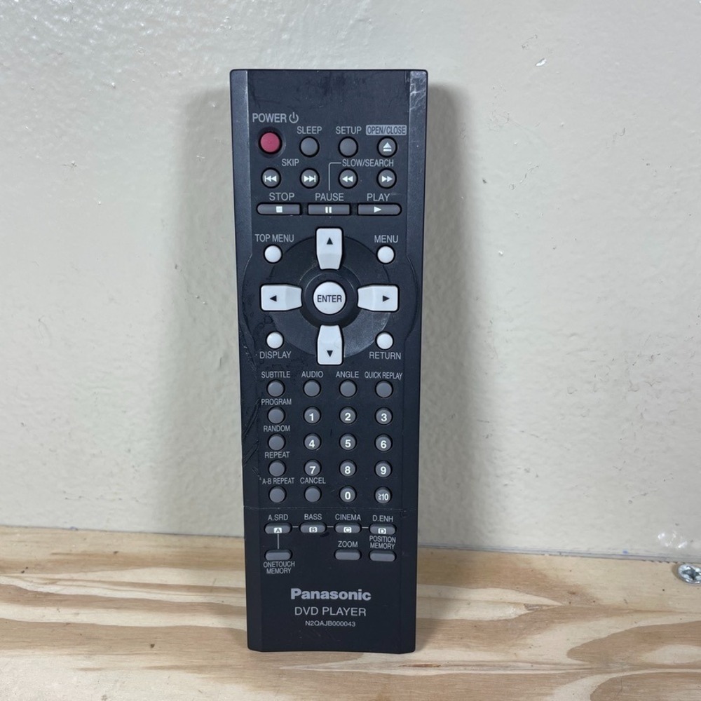 ORIGINAL‎ PANASONIC N2QAJB000043 DVD PLAYER REMOTE CONTROL *DVDRV32K, DVDRP62
